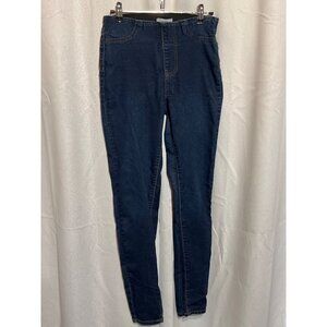 Forever 21 Womens Dark Wash Skinny Denim Jeans Size XS Faux Front Pockets